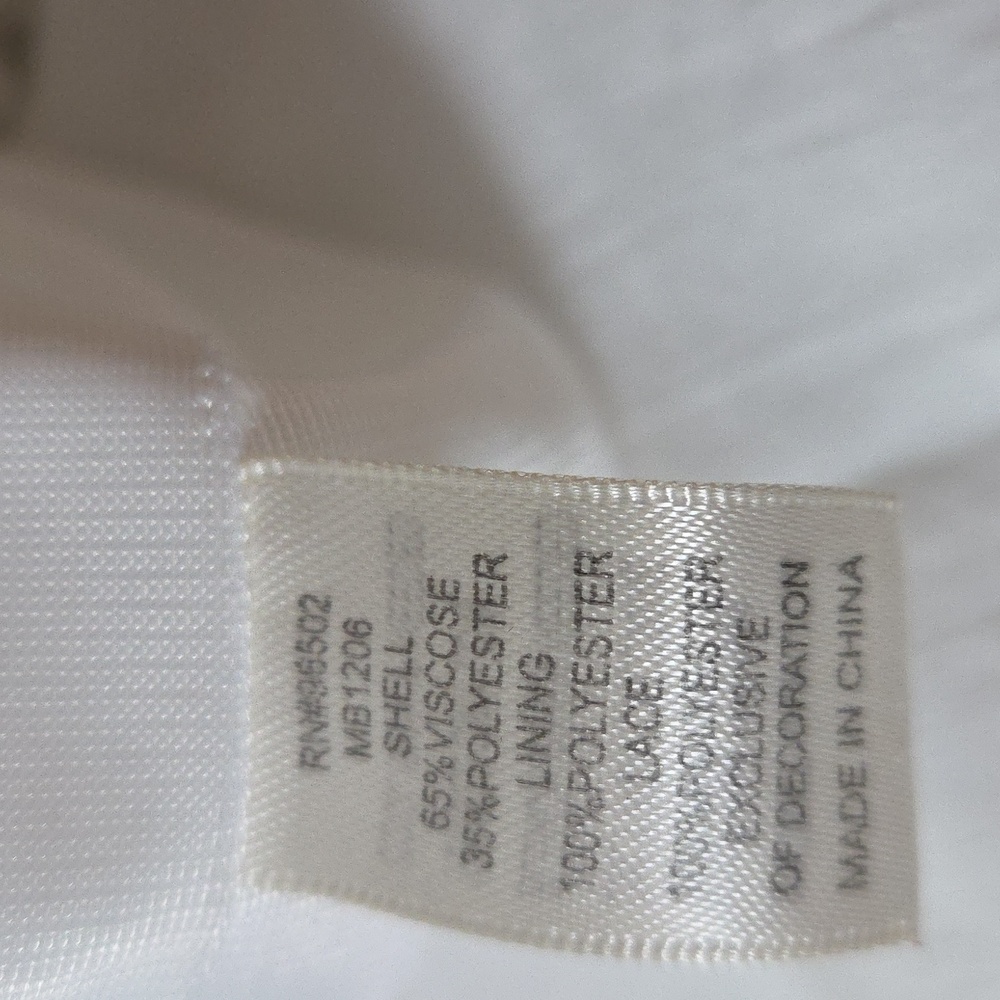 Crazy Cat Gayzy Boho Coastal White Pants Lace Trim Fully Lined Sz XL - Picture 5 of 12